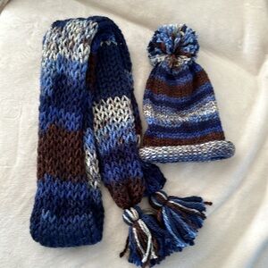 Handcrafted Crocheted Scarf and Hat set